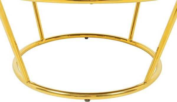 King Home Gabbia Stand Luxus Bársony Fotel Arany Lábtartóval