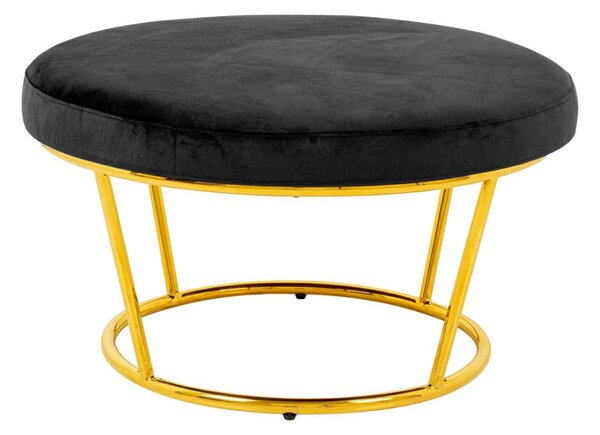 King Home Gabbia Stand Luxus Bársony Fotel Arany Lábtartóval