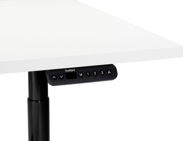Elektromosan állítható asztal DESTINAS 120 cm x 72 cm Fehér/fekete