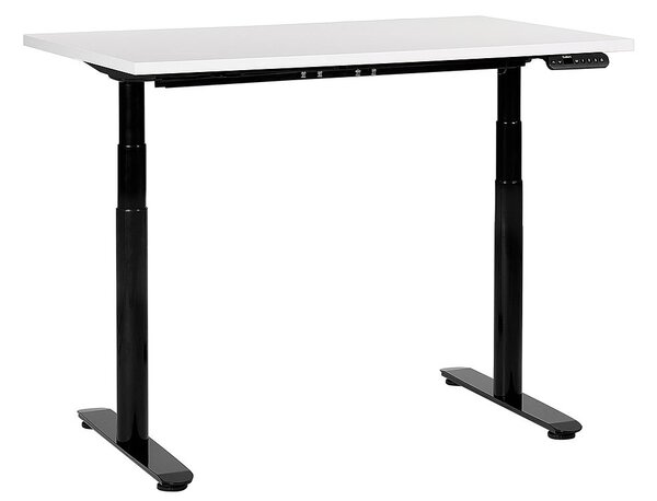 Elektromosan állítható asztal DESTINAS 120 cm x 72 cm Fehér/fekete