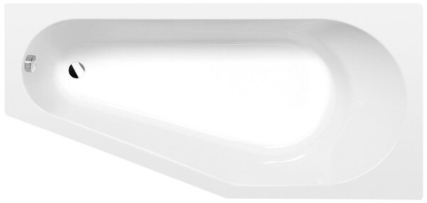 Polysan Polysan, TIGRA aszimmetrikus kád 150x75x46cm, jobb, fehér, 72933