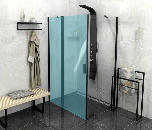 Polysan, ZOOM LINE BLACK zuhany oldalfal 800mm, átlátszó üveg, ZL3280B