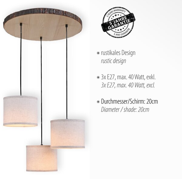 Paul Neuhaus modern skandináv függeszték bark fekete pln11236-79