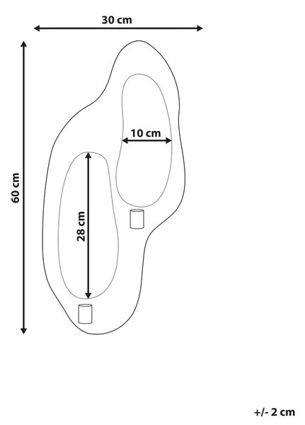Fali gyertyatartó PENICHE Fém 60 cm Ezüst