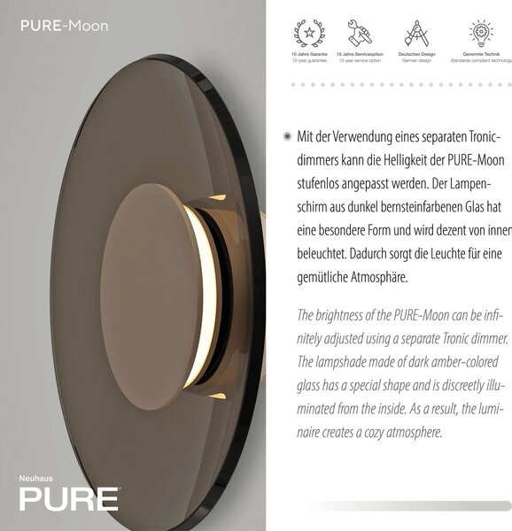 Paul Neuhaus modern fali lámpa pure moon barna pln9594-97