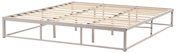 Fejtámla nélküli ágy Fém VIRY 180 x 200 cm Világosbézs