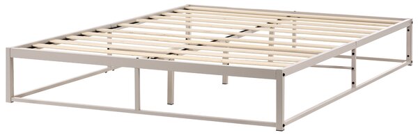 Fejtámla nélküli ágy Fém VIRY 160 x 200 cm Világosbézs