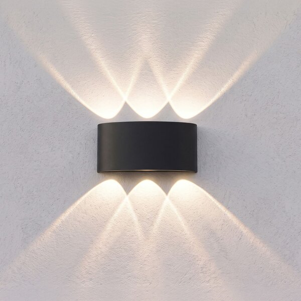 Homlokzati fali lámpa LED JNH040-6G Black