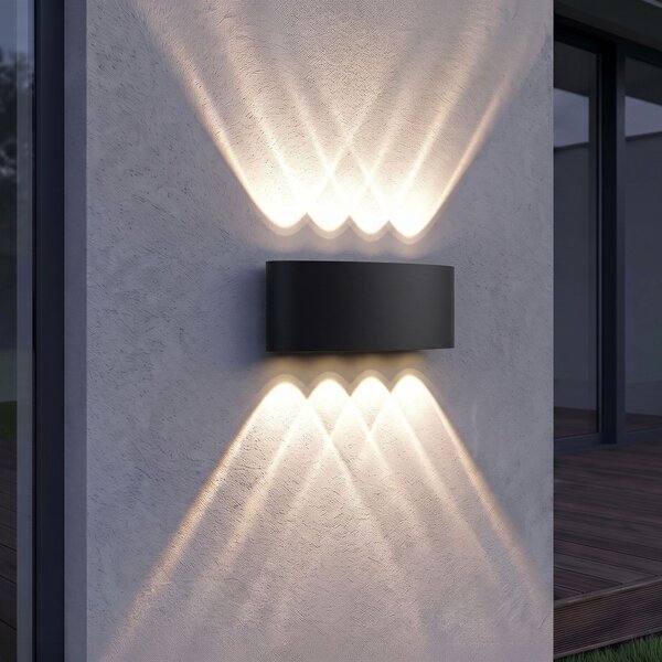 Homlokzati fali lámpa LED JNH041-8G Black