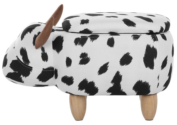 Állatos puff tárolóval COW Fehér Tehén