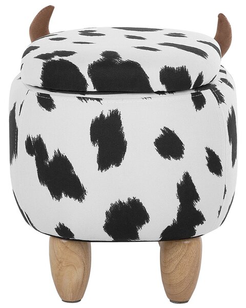 Állatos puff tárolóval COW Fehér Tehén