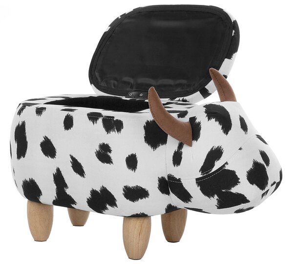 Állatos puff tárolóval COW Fehér Tehén