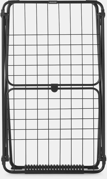 Brabantia HangOn Drying Rack Too ruhaszárító állvány, 18m szárítási hossz, integrált akasztó sín, 20kg teherbírás, összecsukható, acél, matt fekete - 232404