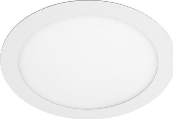 Recessed LED panel GTV ORIS, IP44, 13 W, 1020 lm, 4000 K, white, round shape, Ø16.8 cm