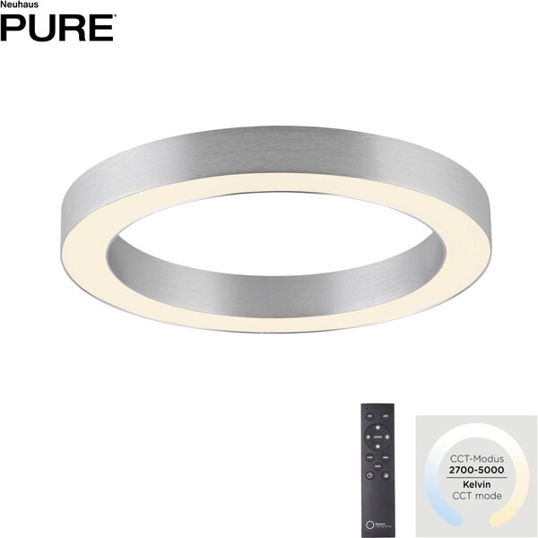 Paul Neuhaus modern mennyezeti lámpa pure lines round acél pln6310-95