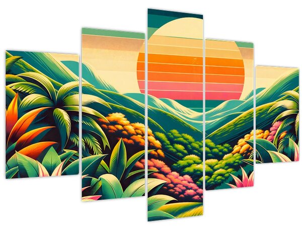 Kép - Színes naplemente (150x105 cm)