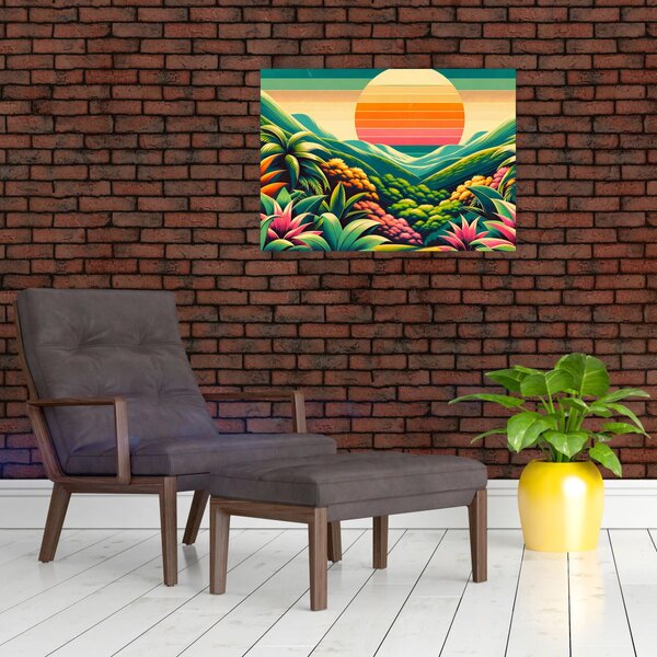 Kép - Színes naplemente (70x50 cm)