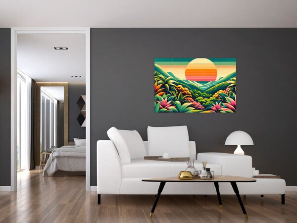 Kép - Színes naplemente (90x60 cm)