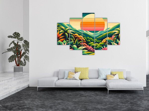 Kép - Színes naplemente (150x105 cm)