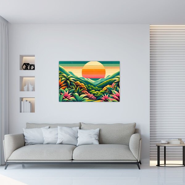 Kép - Színes naplemente (90x60 cm)