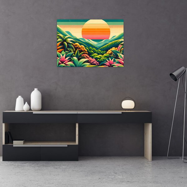 Kép - Színes naplemente (70x50 cm)