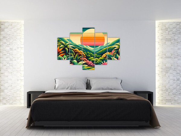 Kép - Színes naplemente (150x105 cm)