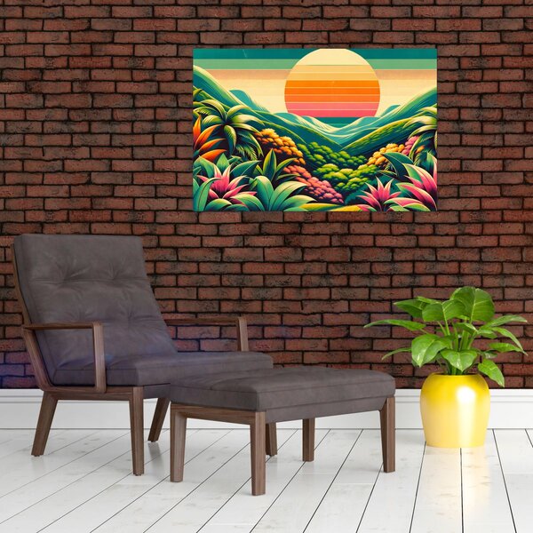 Kép - Színes naplemente (90x60 cm)
