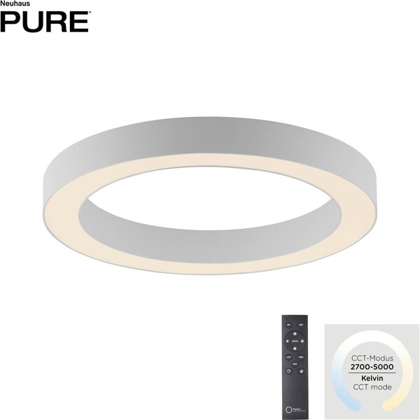 Paul Neuhaus modern mennyezeti lámpa pure lines round fehér pln6310-16