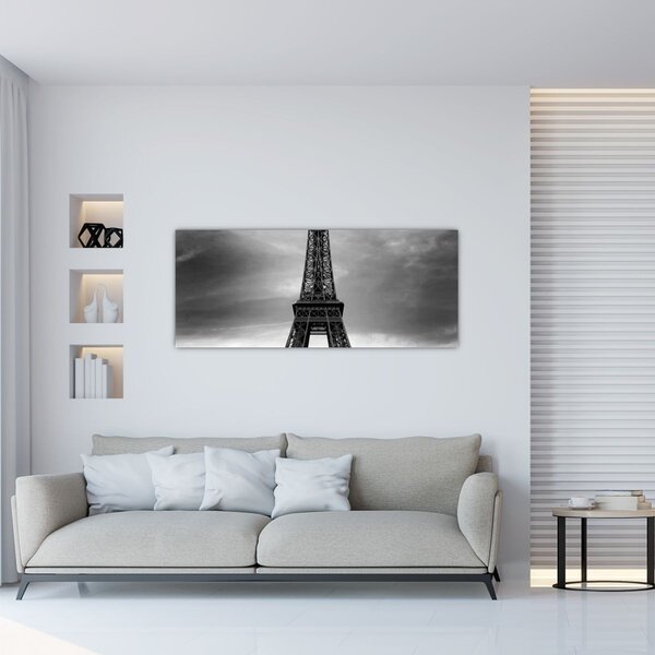 Kép - Rózsaszín autó Párizsban (120x50 cm)