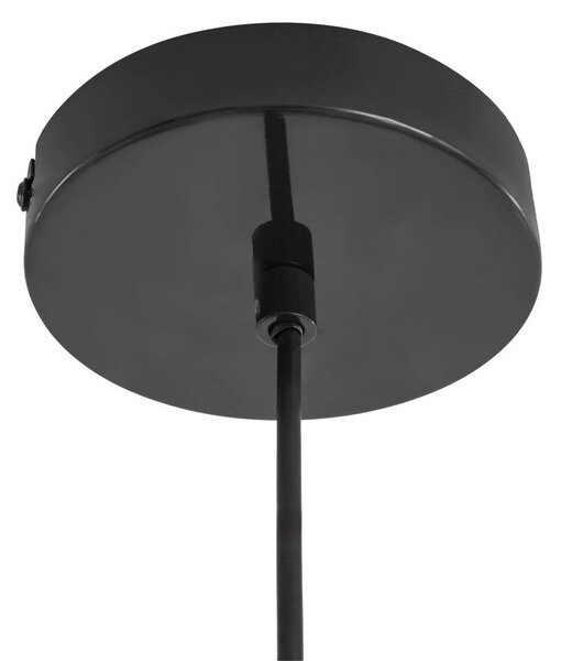 Lindby Tivra lógó lámpa, fényes fekete, Ø 35 cm, fém, dimmelhető, Fekete, Nappali / Étkező, fém, Vintage