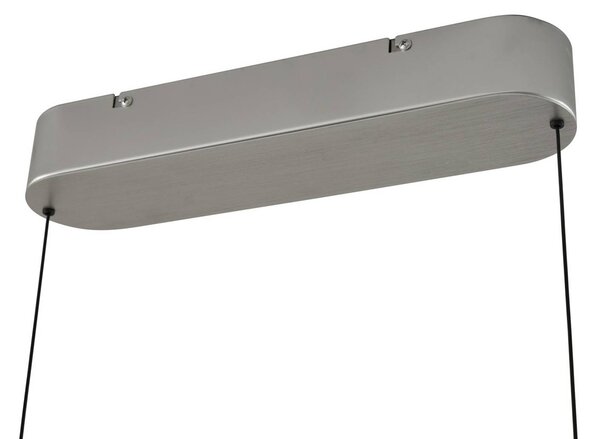 Lucande LED lógó lámpa Arvon, alumínium színű, 117 cm, dimmelhető, CCT, dimmelhető, Alu / szürke / cink, Nappali / Étkező, fém, Modern