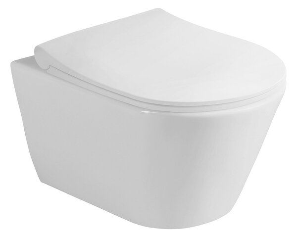 Sapho AVVA SHORT, függő WC csésze, Perem nélküli 49x35,5 cm, fehér, 200114