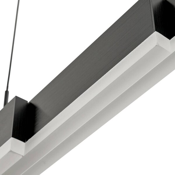 Lucande LED lógó világítás Torven, fekete, CCT, kihúzható, dimmelhető, Fekete, Nappali / Étkező, fém, Modern