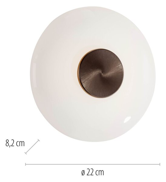 Paul Neuhaus modern fali lámpa pure vitrum fehér barna pln6082-34