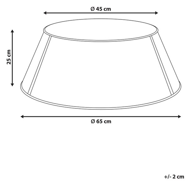 Karácsonyfa alátét ROVANIEMI 65 cm Fém Ezüst