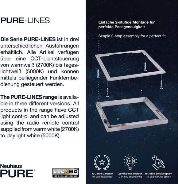 Paul Neuhaus modern mennyezeti lámpa pure-lines eloxált alumínium pln6023-95