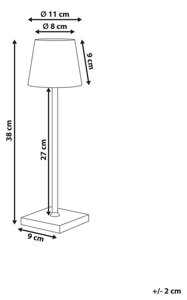 Vezeték nélküli LED asztali lámpa ABARO Dimmer funkcióval Fém Arany