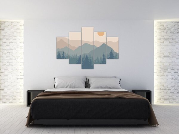 Kép - Türkiz hegység N⁰1 (150x105 cm)