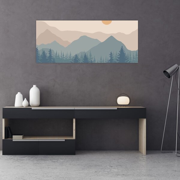 Kép - Türkiz hegység N⁰1 (120x50 cm)