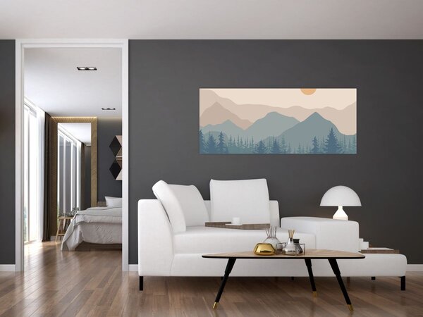 Kép - Türkiz hegység N⁰1 (120x50 cm)