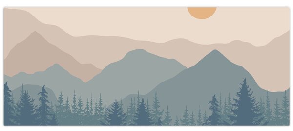 Kép - Türkiz hegység N⁰1 (120x50 cm)