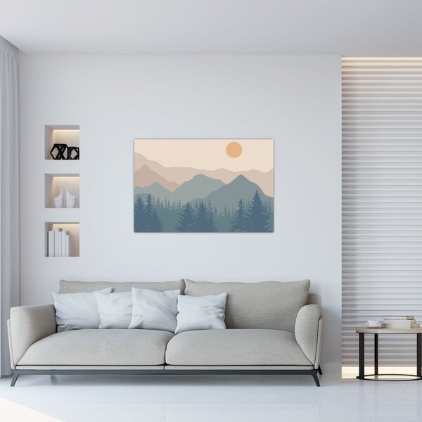 Kép - Türkiz hegység N⁰1 (90x60 cm)