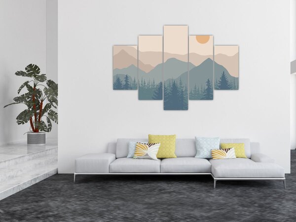 Kép - Türkiz hegység N⁰1 (150x105 cm)