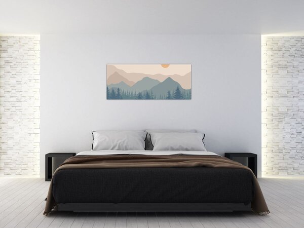 Kép - Türkiz hegység N⁰1 (120x50 cm)