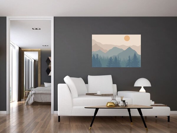 Kép - Türkiz hegység N⁰1 (90x60 cm)