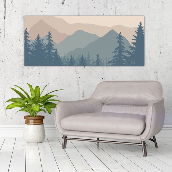 Kép - Türkiz hegység N⁰2 (120x50 cm)