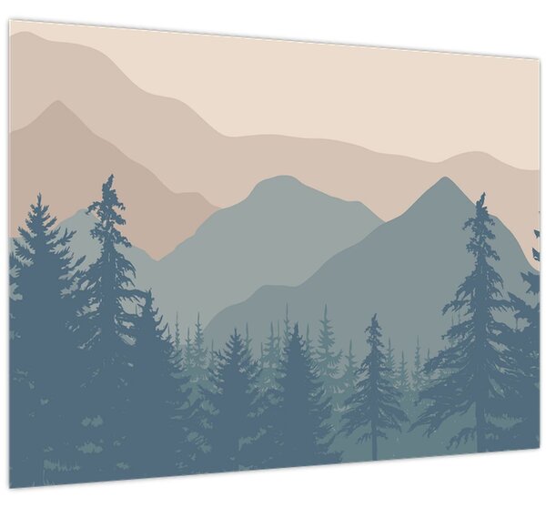 Kép - Türkiz hegység N⁰2 (70x50 cm)