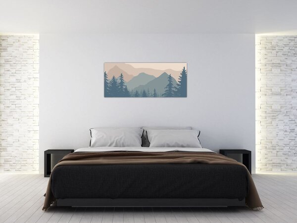 Kép - Türkiz hegység N⁰2 (120x50 cm)
