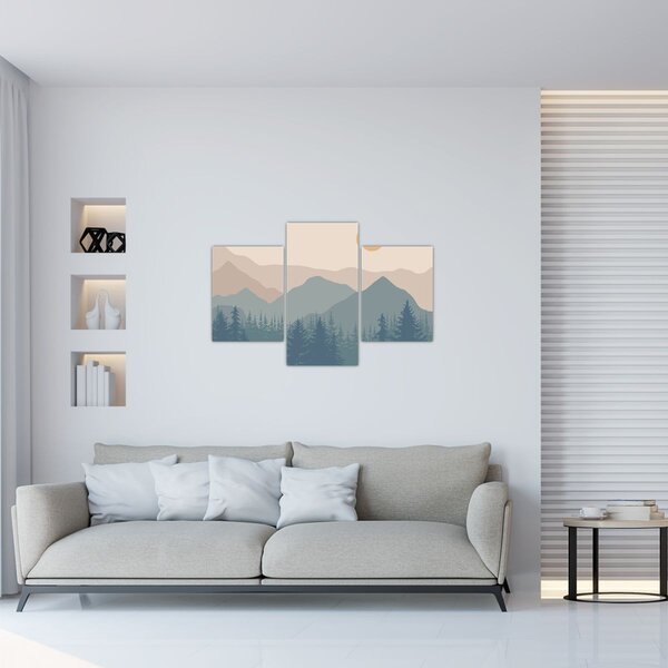 Kép - Türkiz hegység N⁰1 (90x60 cm)