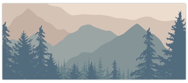 Kép - Türkiz hegység N⁰2 (120x50 cm)